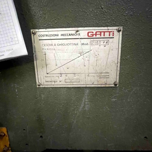Cisalle à guillotinee mécanique GATTI 2050/4